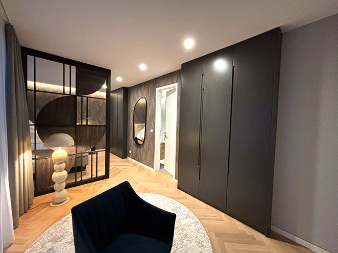 Boutique-Appartement hochwertige Ausstattung Schlafzimmer